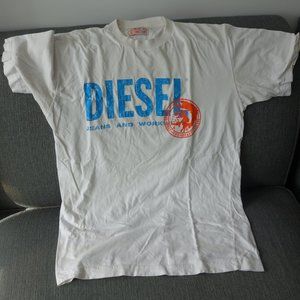 Diesel Jeans and Workwear "Only the Brave" White T-Shirt Size M